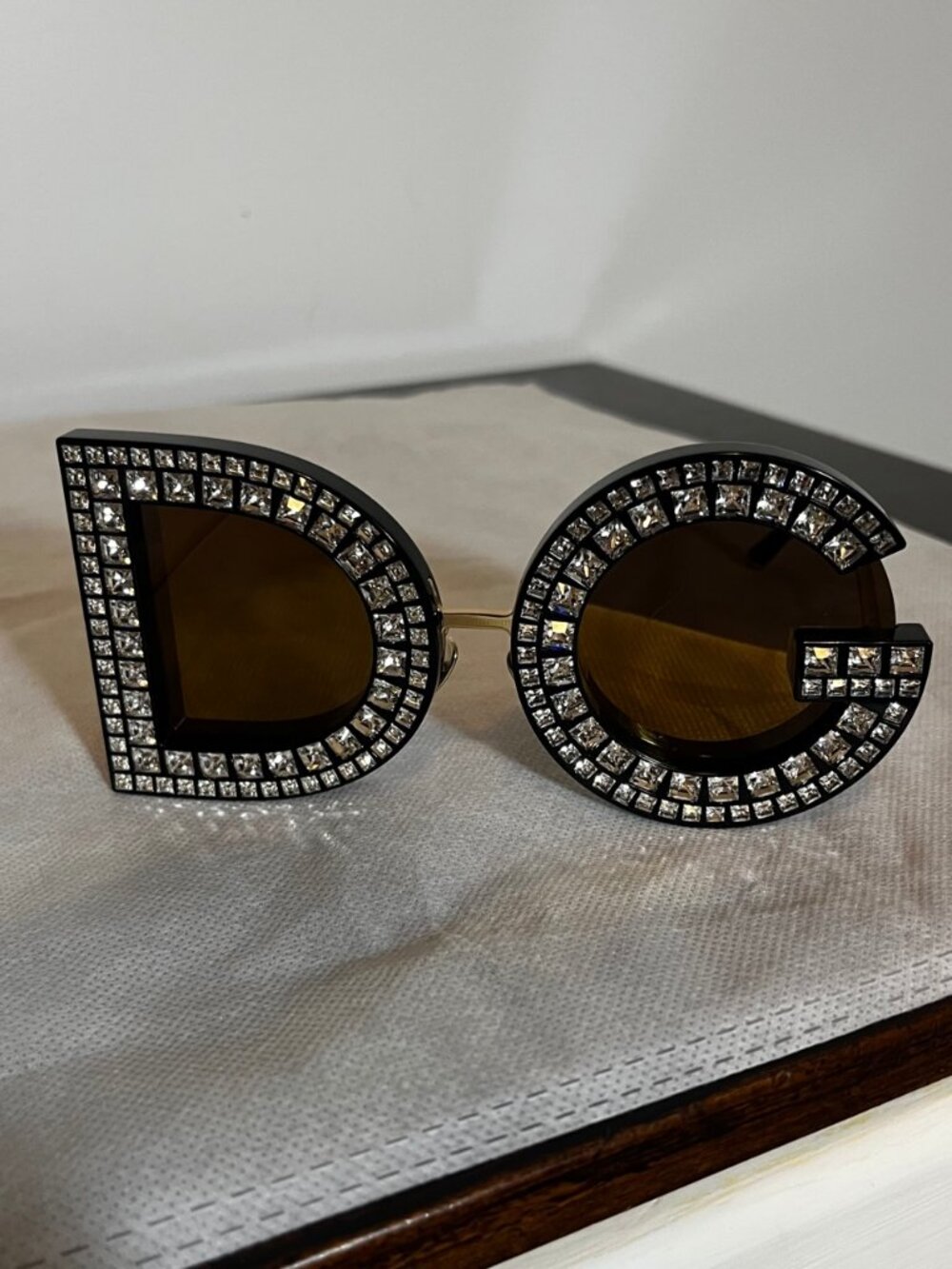 Dolce & Gabbana DG6121-B Crystal Logo Sunglasses